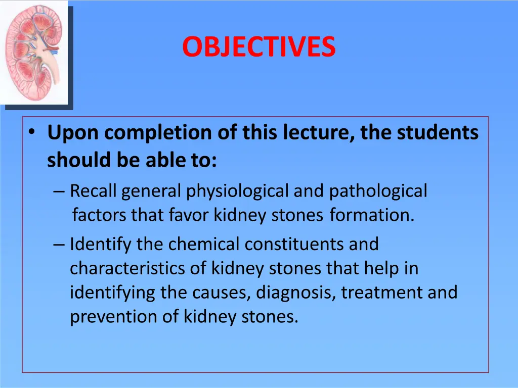 objectives