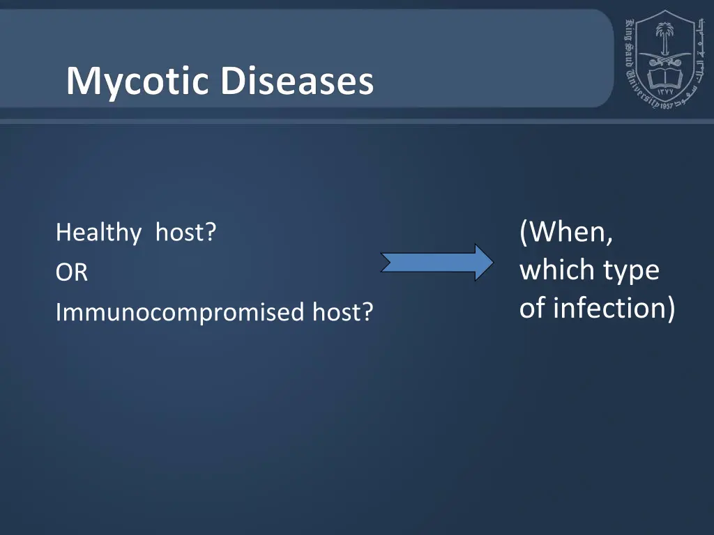 when which type of infection