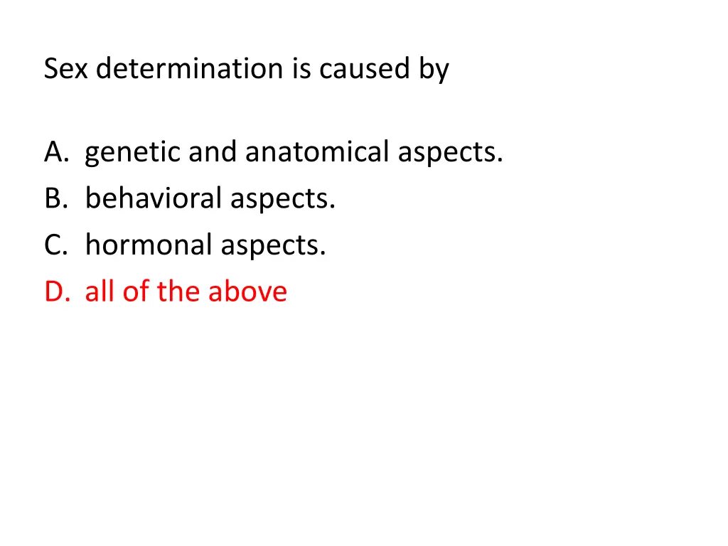 sex determination is caused by