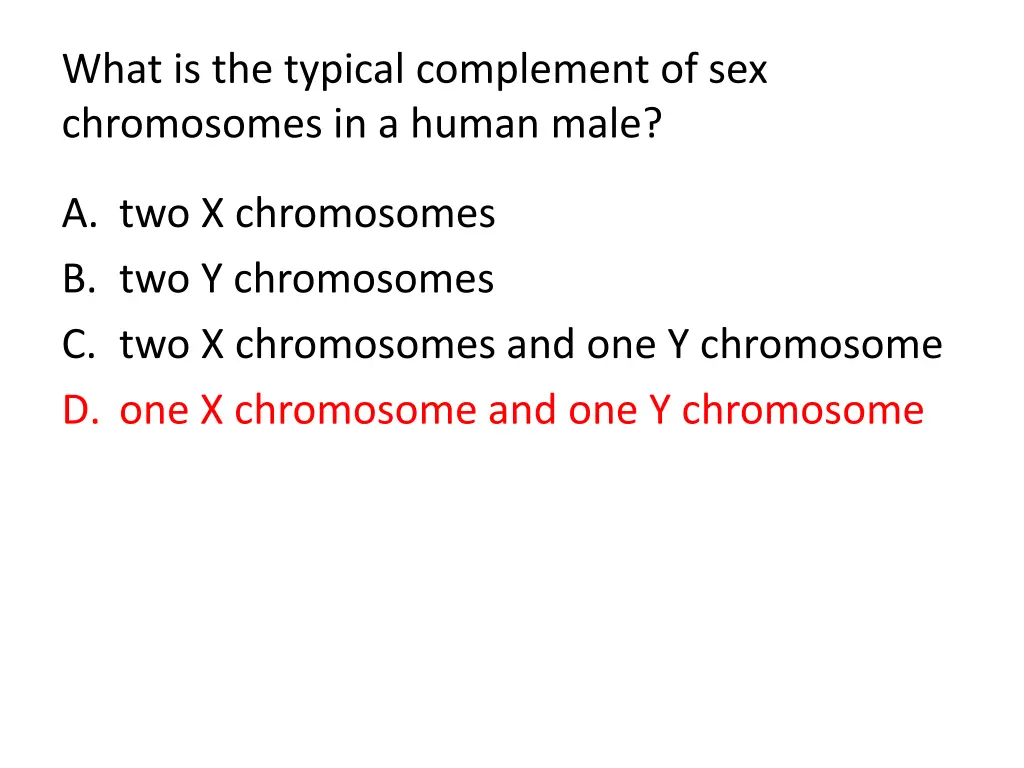 what is the typical complement of sex chromosomes