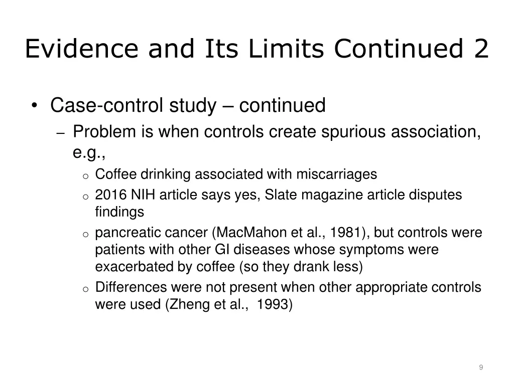 evidence and its limits continued 2