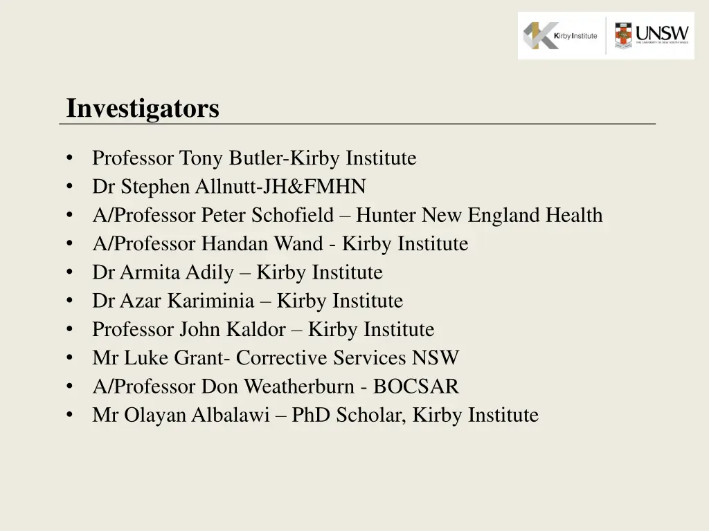 investigators