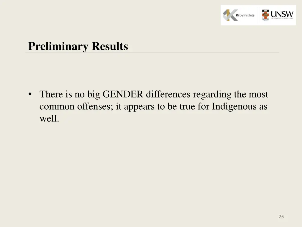 preliminary results 1