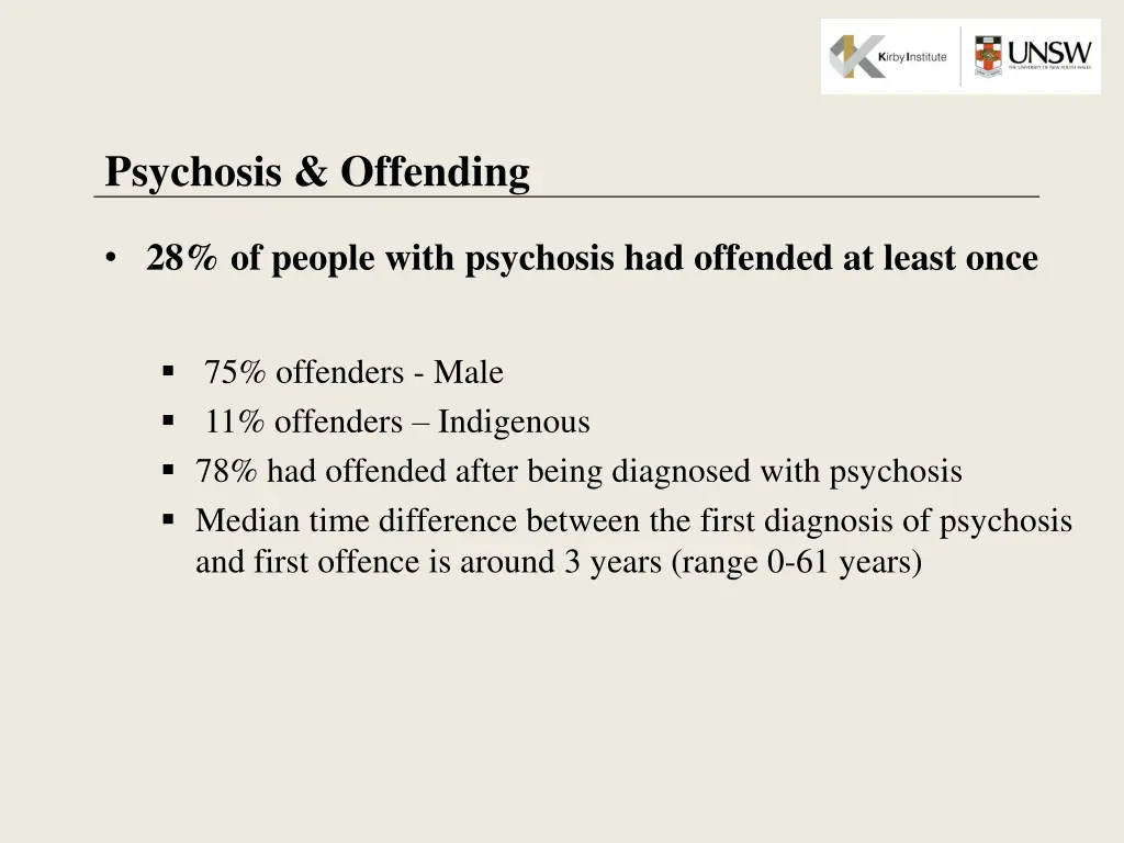 psychosis offending