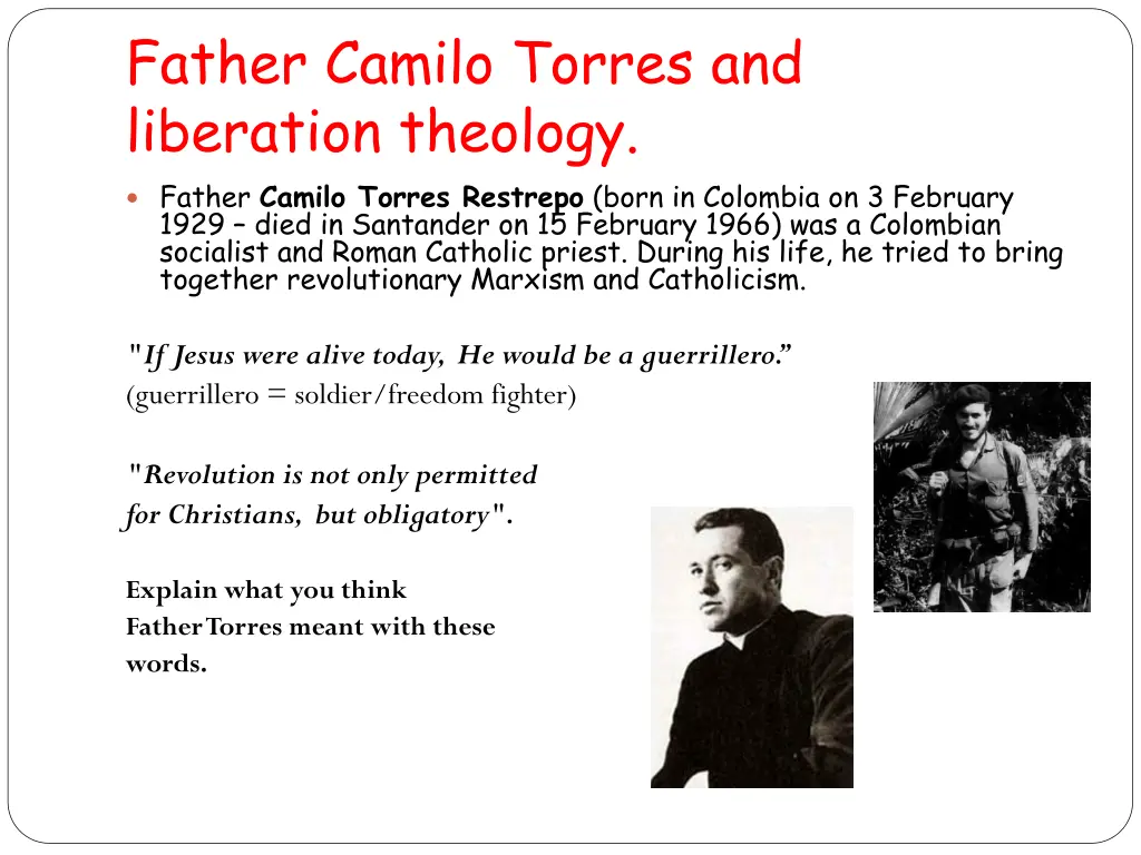 father camilo torres and liberation theology