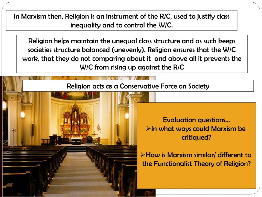 in marxism then religion is an instrument