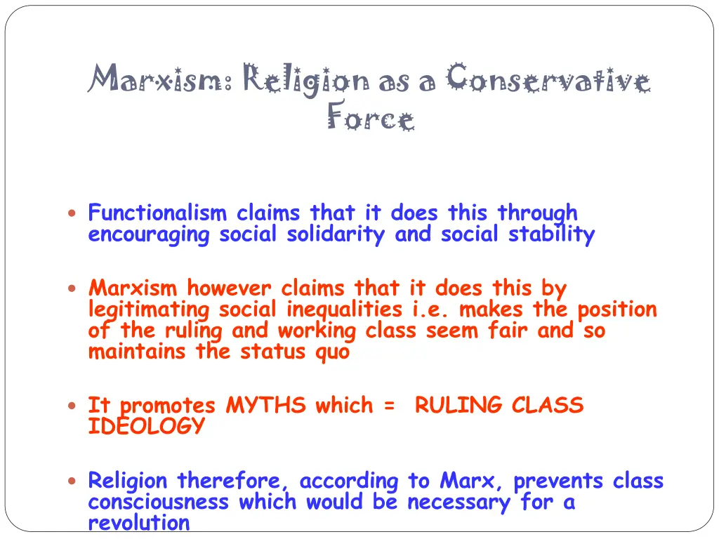marxism religion as a conservative force