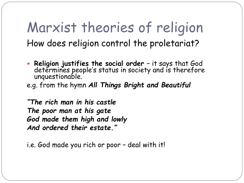marxist theories of religion how does religion