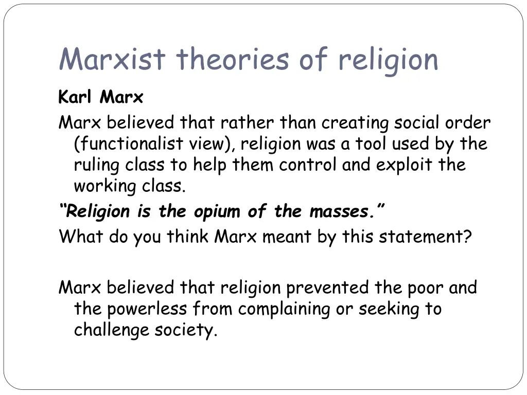 marxist theories of religion karl marx marx