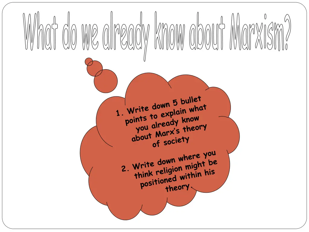 what do we already know about marxism