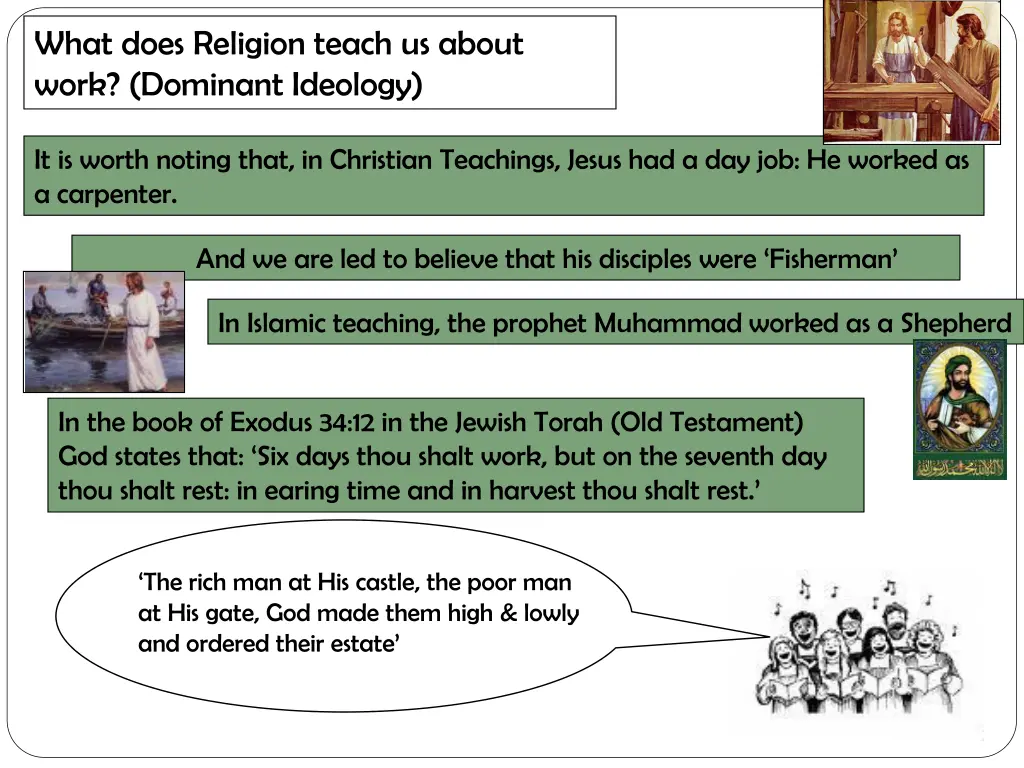 what does religion teach us about work dominant