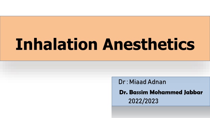 inhalation anesthetics