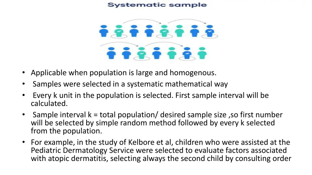 applicable when population is large