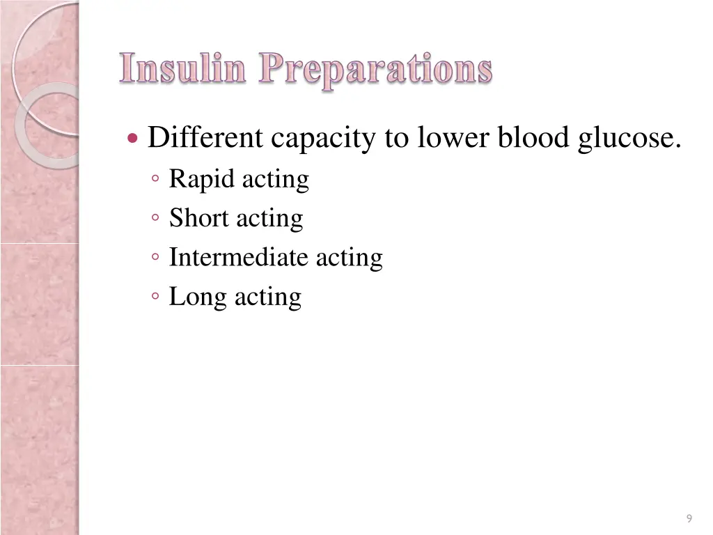 different capacity to lower blood glucose rapid