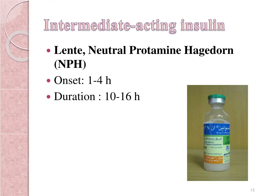 lente neutral protamine hagedorn nph onset