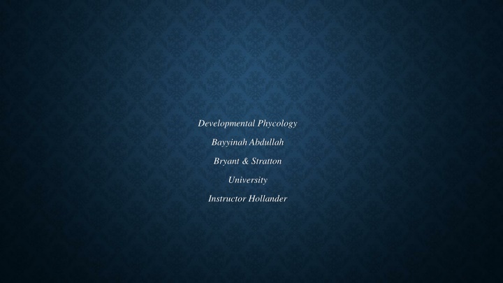 developmental phycology
