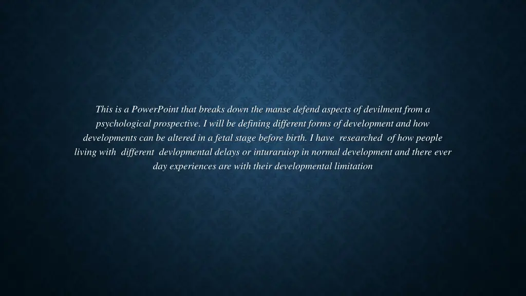 this is a powerpoint that breaks down the manse