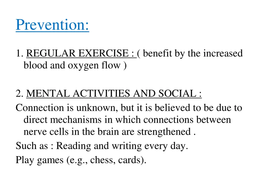 prevention