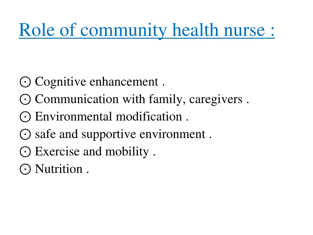 role of community health nurse