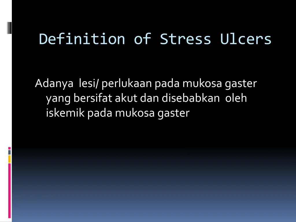 definition of stress ulcers
