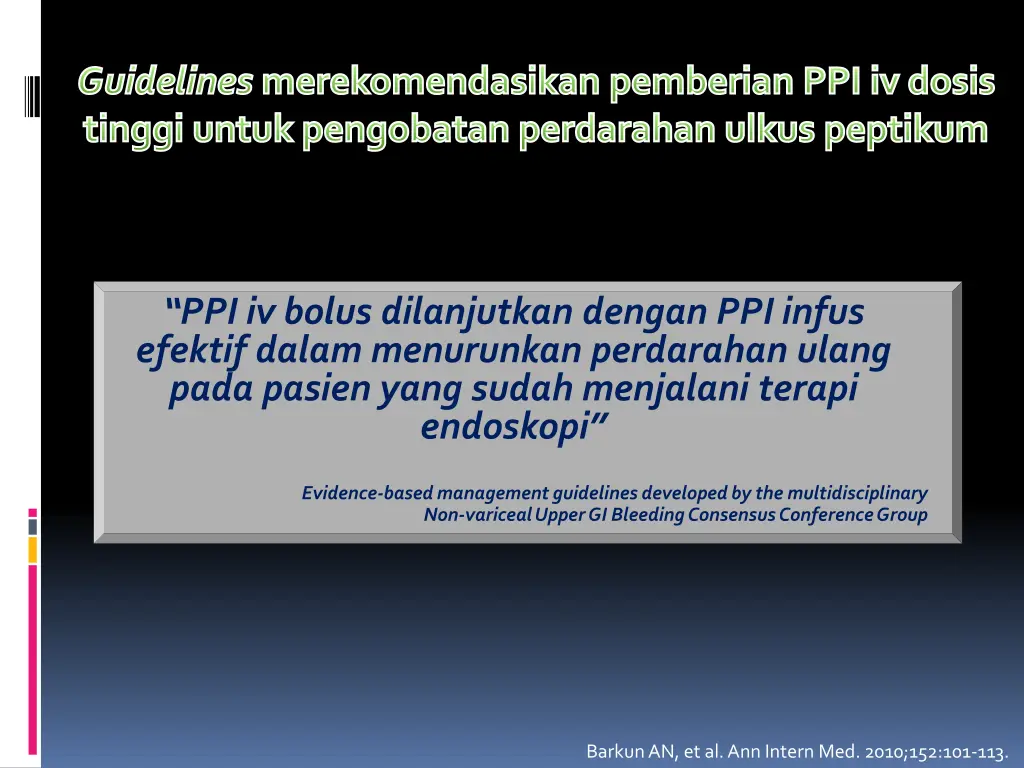 guidelines merekomendasikan pemberian