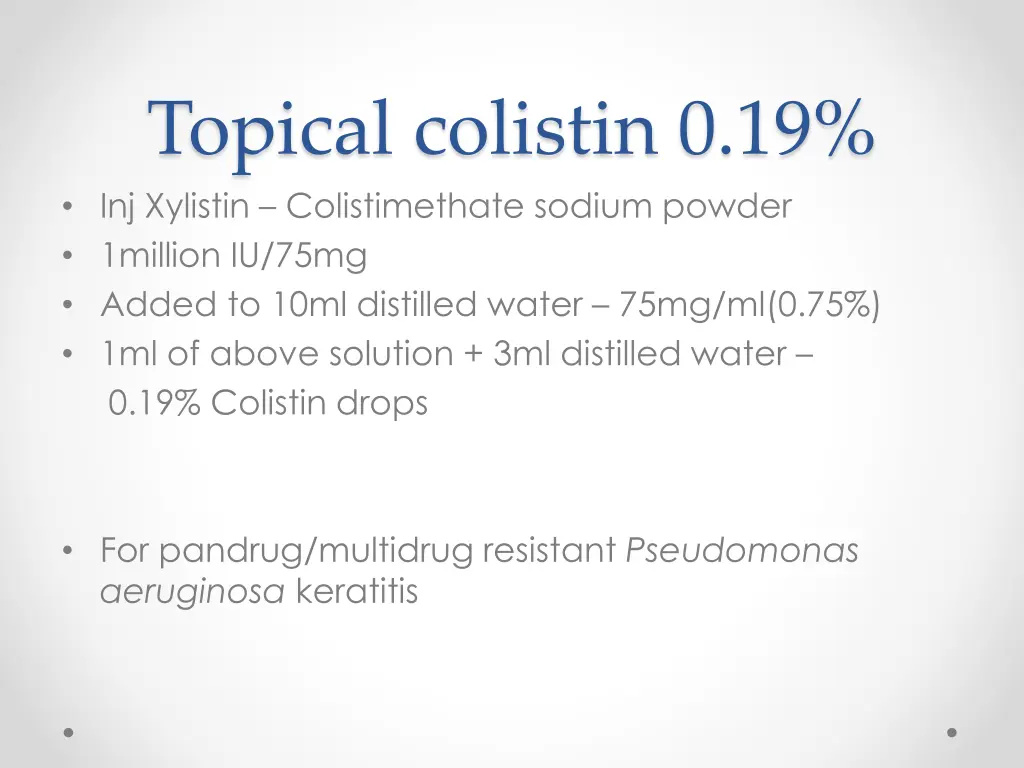 topical colistin 0 19 inj xylistin colistimethate
