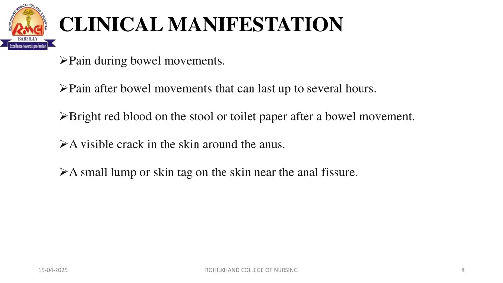 clinical manifestation