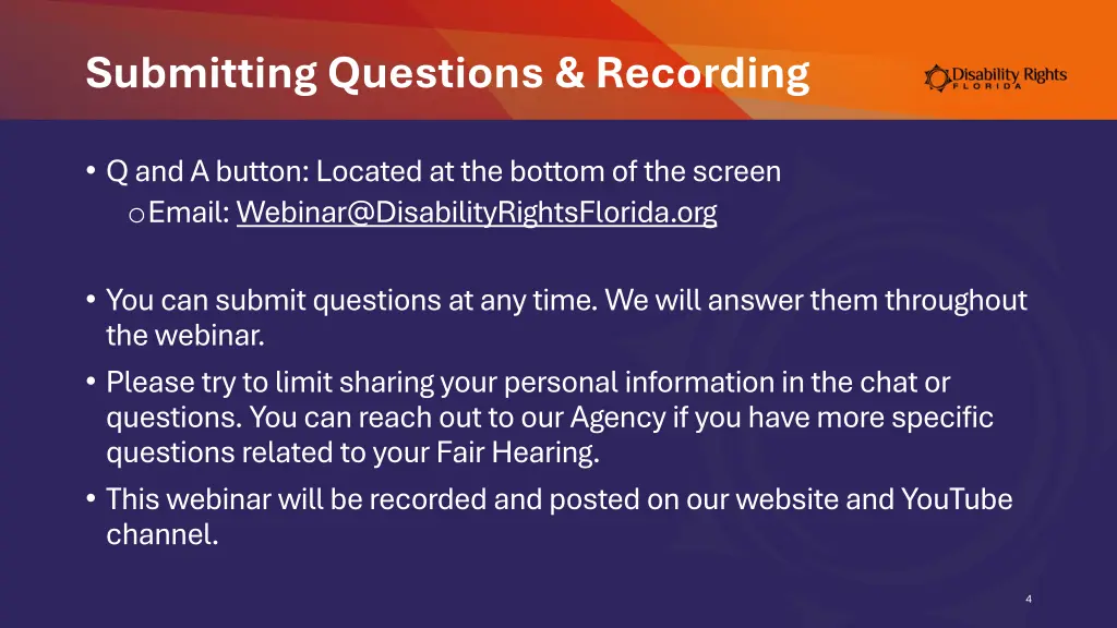 submitting questions recording