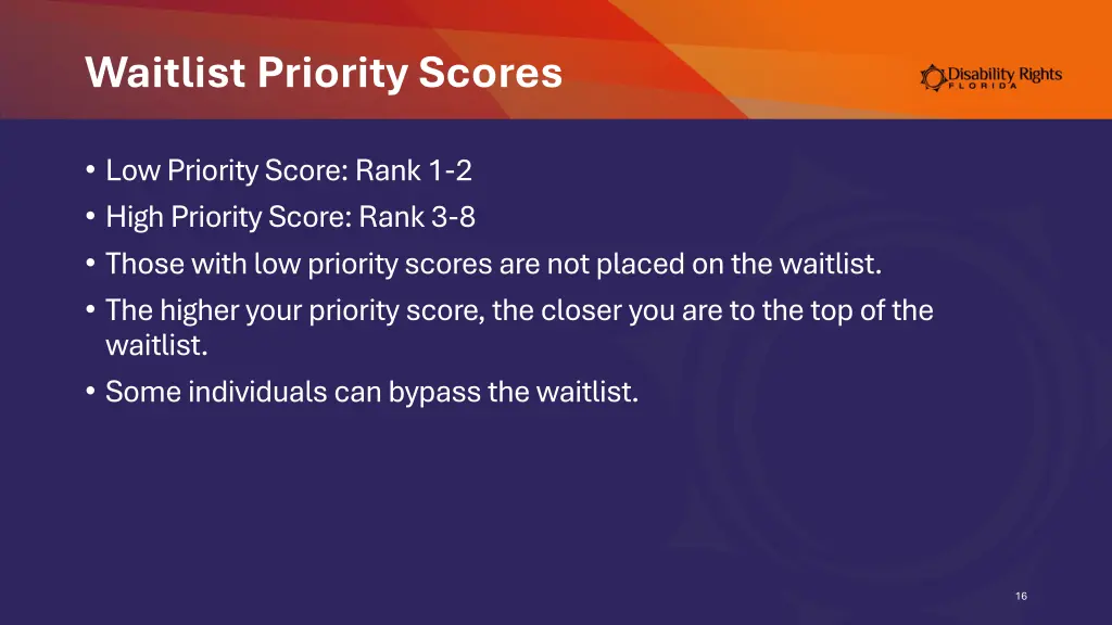 waitlist priority scores