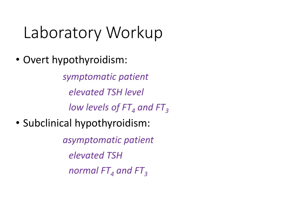 laboratory workup