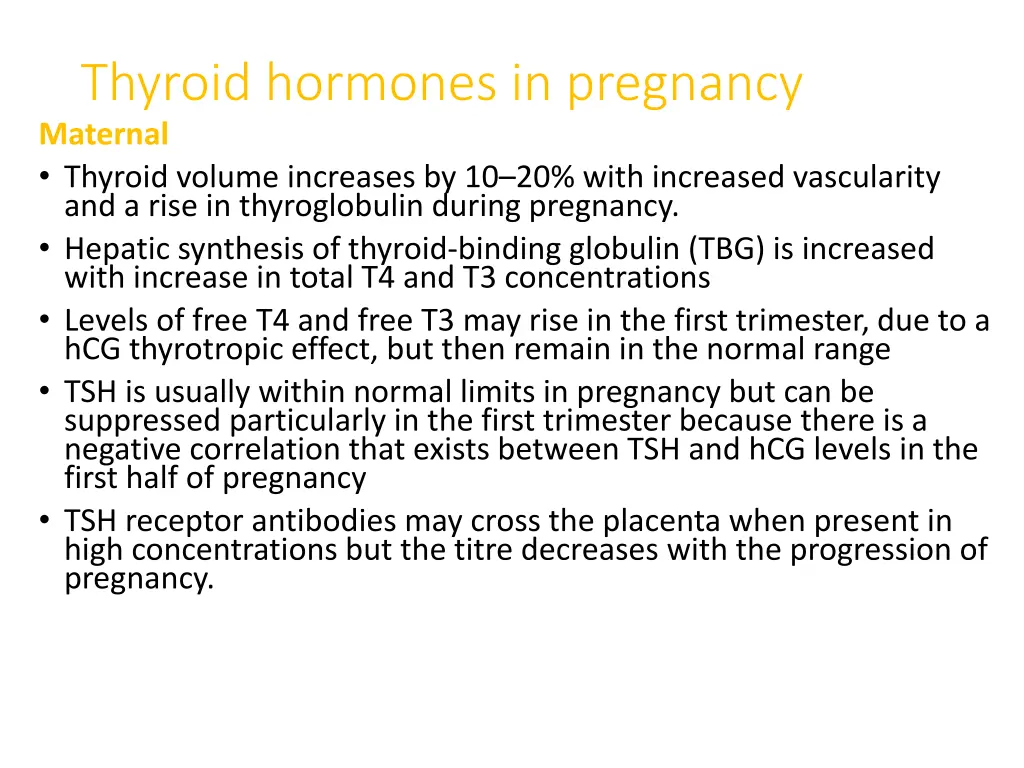 thyroid hormones in pregnancy maternal thyroid