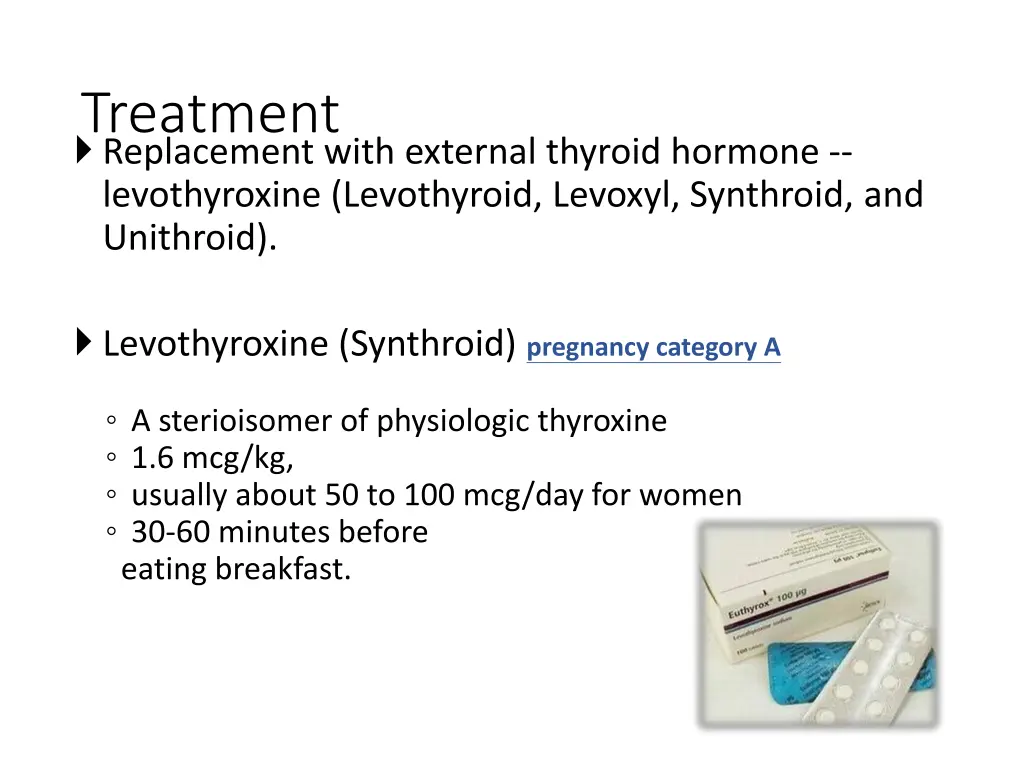 treatment replacement with external thyroid