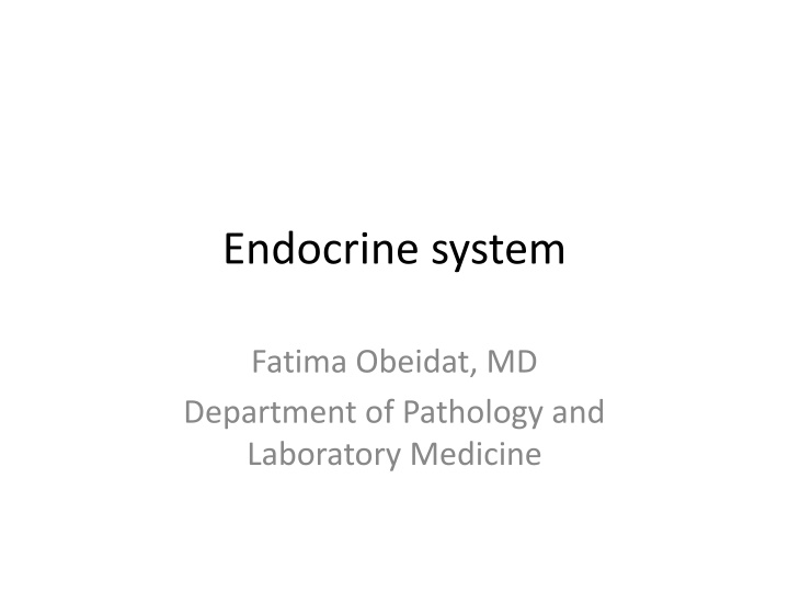 endocrine system