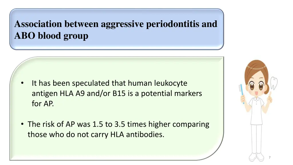 association between aggressive periodontitis
