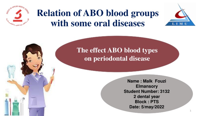relation of abo blood groups with some oral
