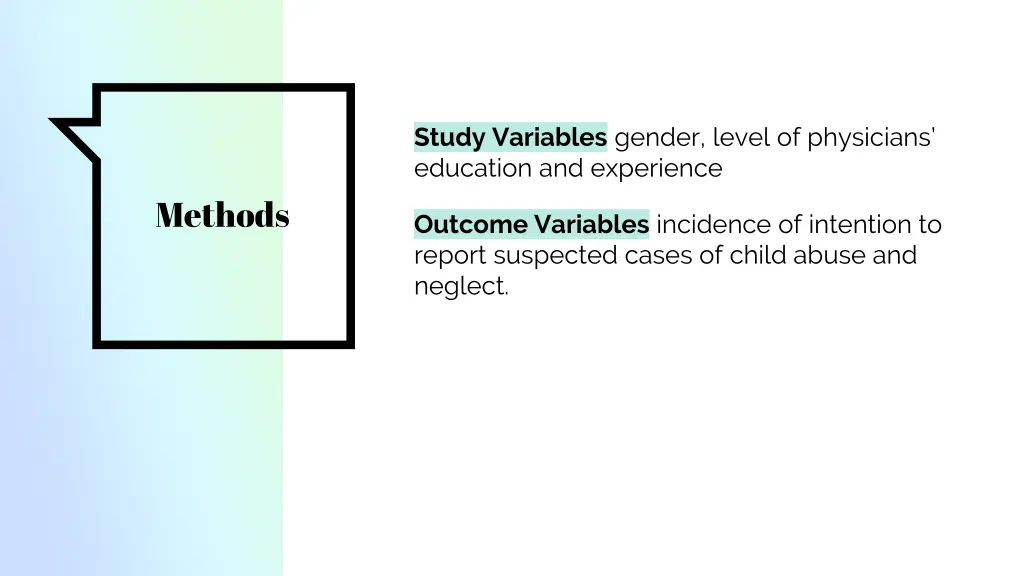study variables gender level of physicians