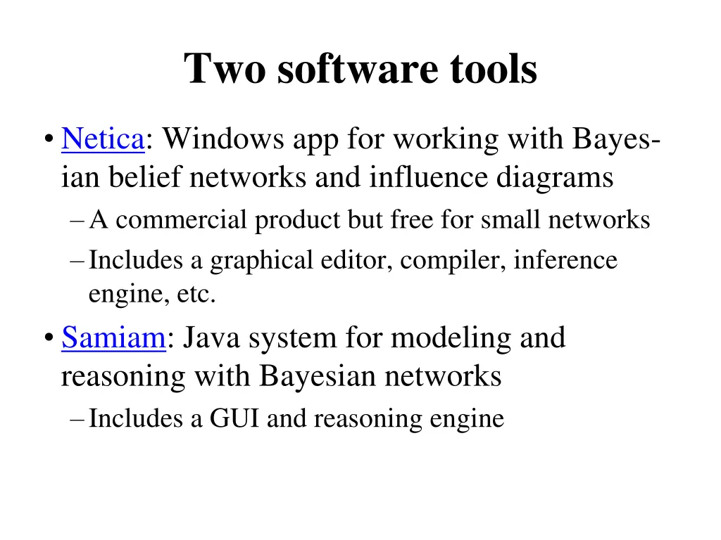 two software tools