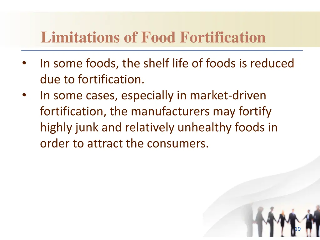 limitations of food fortification 1