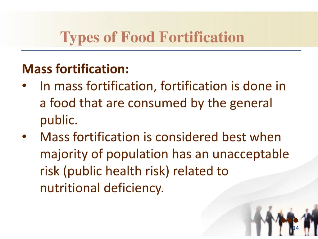 types of food fortification