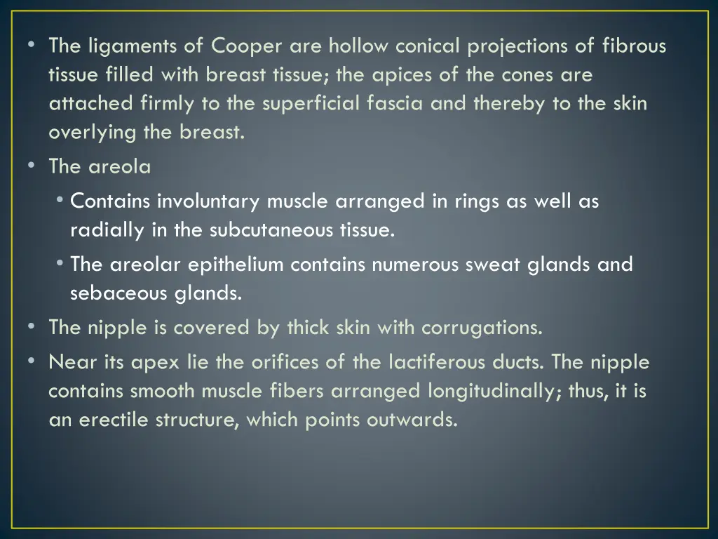 the ligaments of cooper are hollow conical