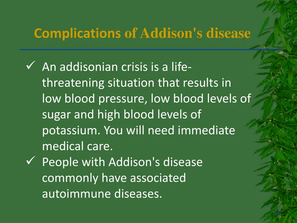 complications of addison s disease 1