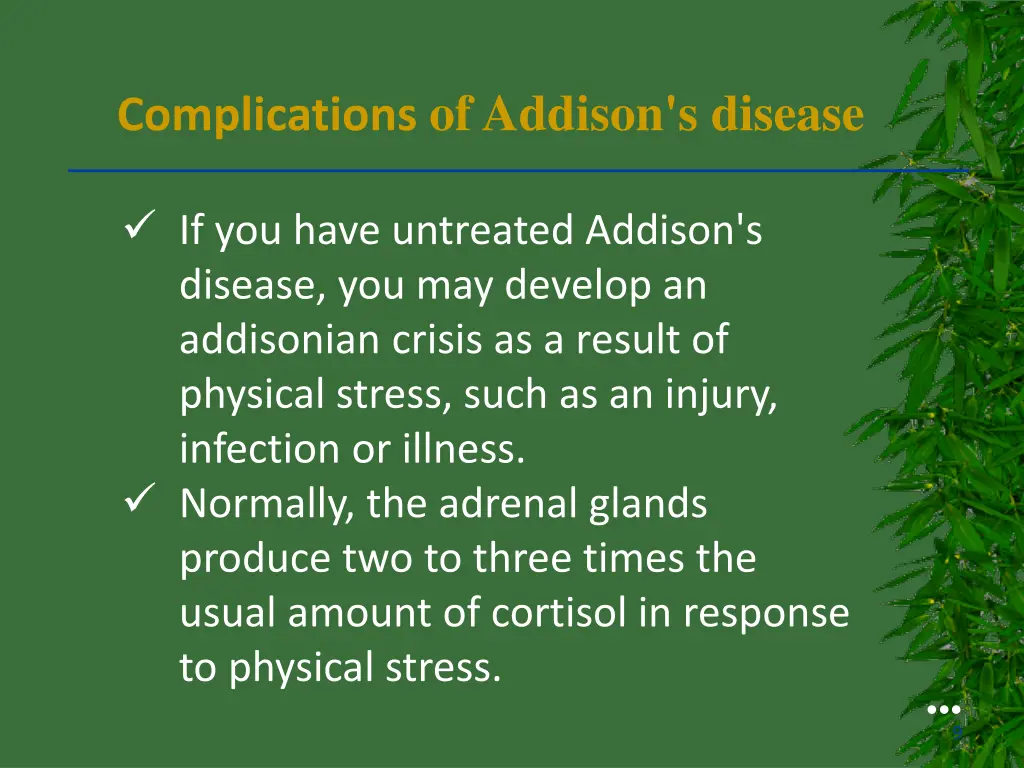 complications of addison s disease