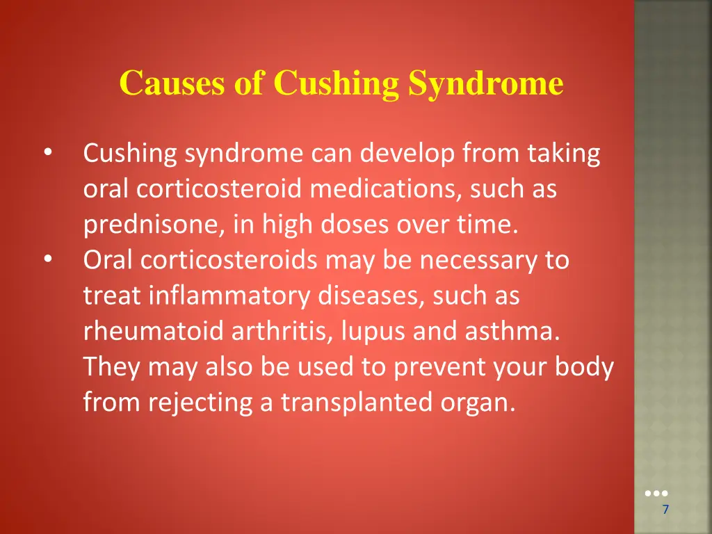 causes of cushing syndrome 1