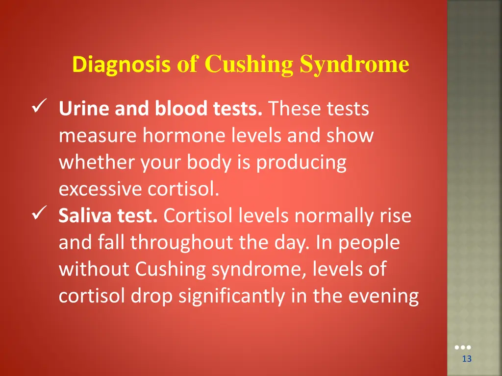 diagnosis of cushing syndrome