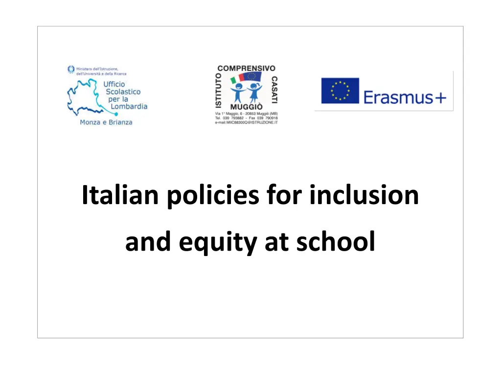 italian policies for inclusion