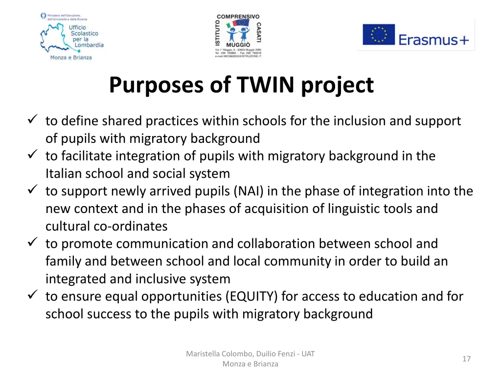 purposes of twin project