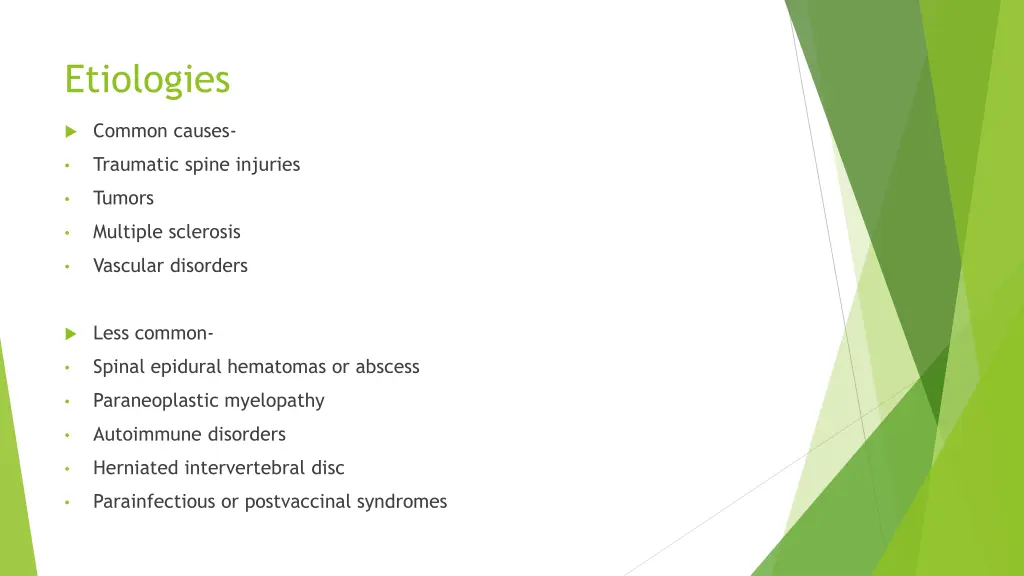etiologies