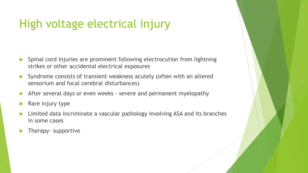 high voltage electrical injury