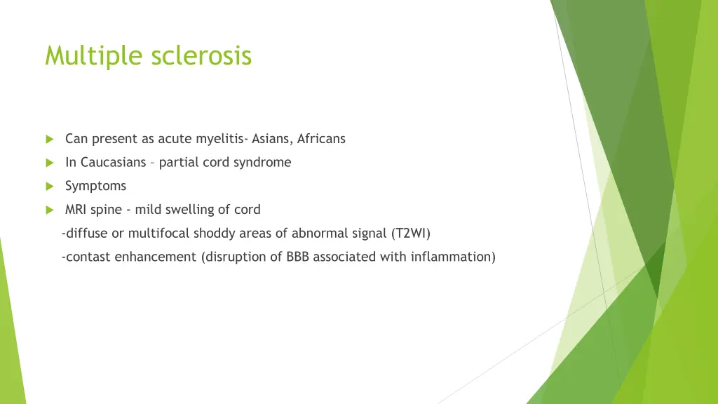 multiple sclerosis