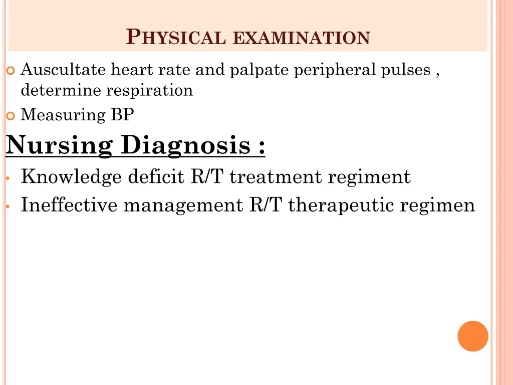 p hysical examination